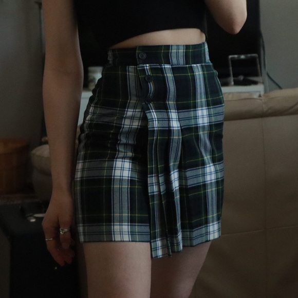 Vintage tartan mini skort - XS - Picture 1 of 8